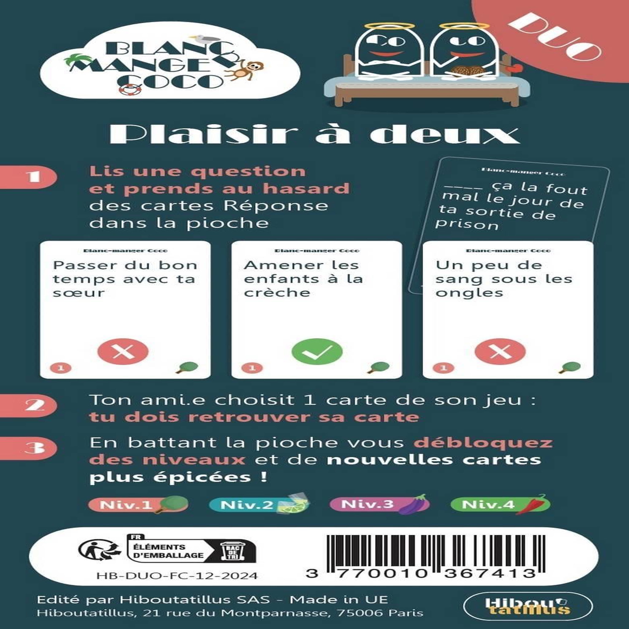 Voir la diapositive 4 : Hiboutatillus Jeu d'ambiance Hiboutatillus Blanc Manger Coco Plaisir à deux