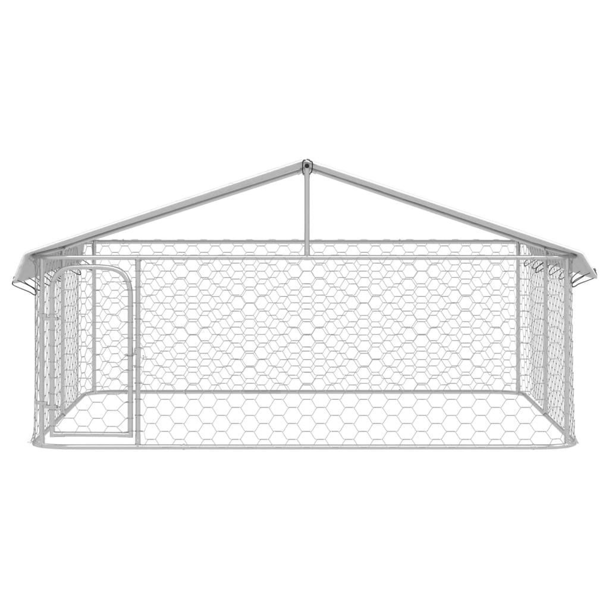 Voir la diapositive 3 : VIDAXL Chenil exterieur avec toit 300x300x150 cm