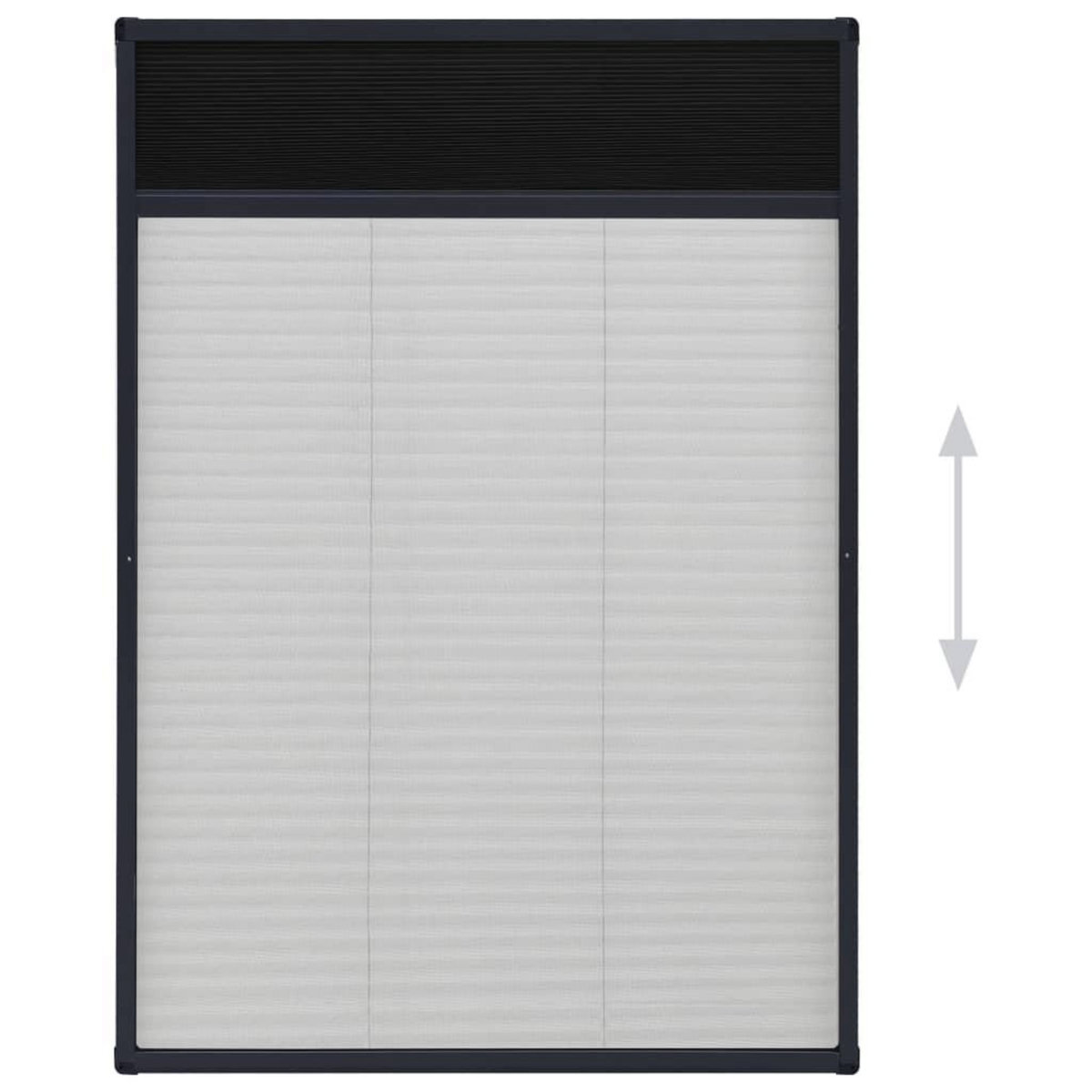 VIDAXL Moustiquaire plissee pour fenetre Aluminium Anthracite 80x120cm