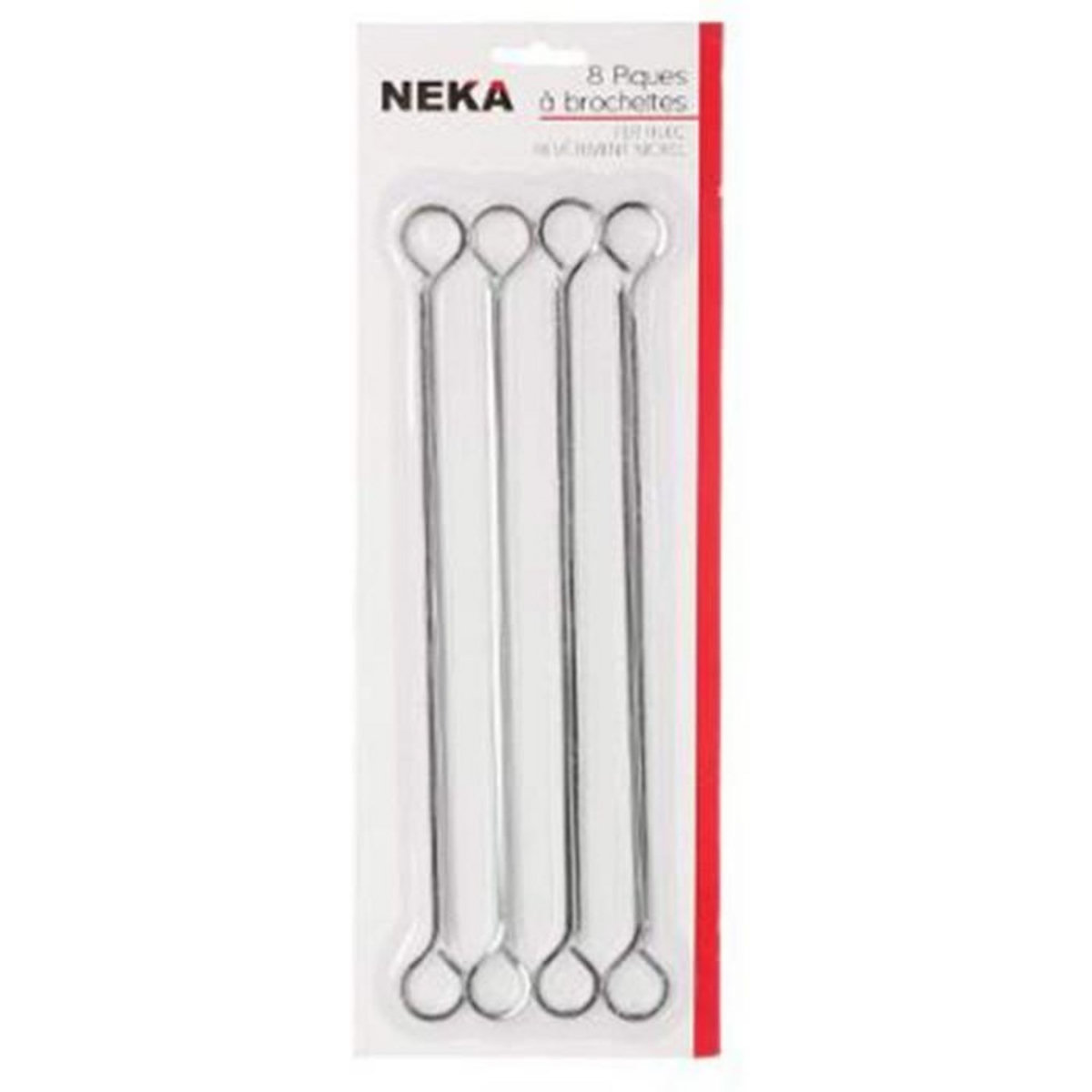 NEKA Lot de 8 Piques à Brochettes  Neka  27cm Argent