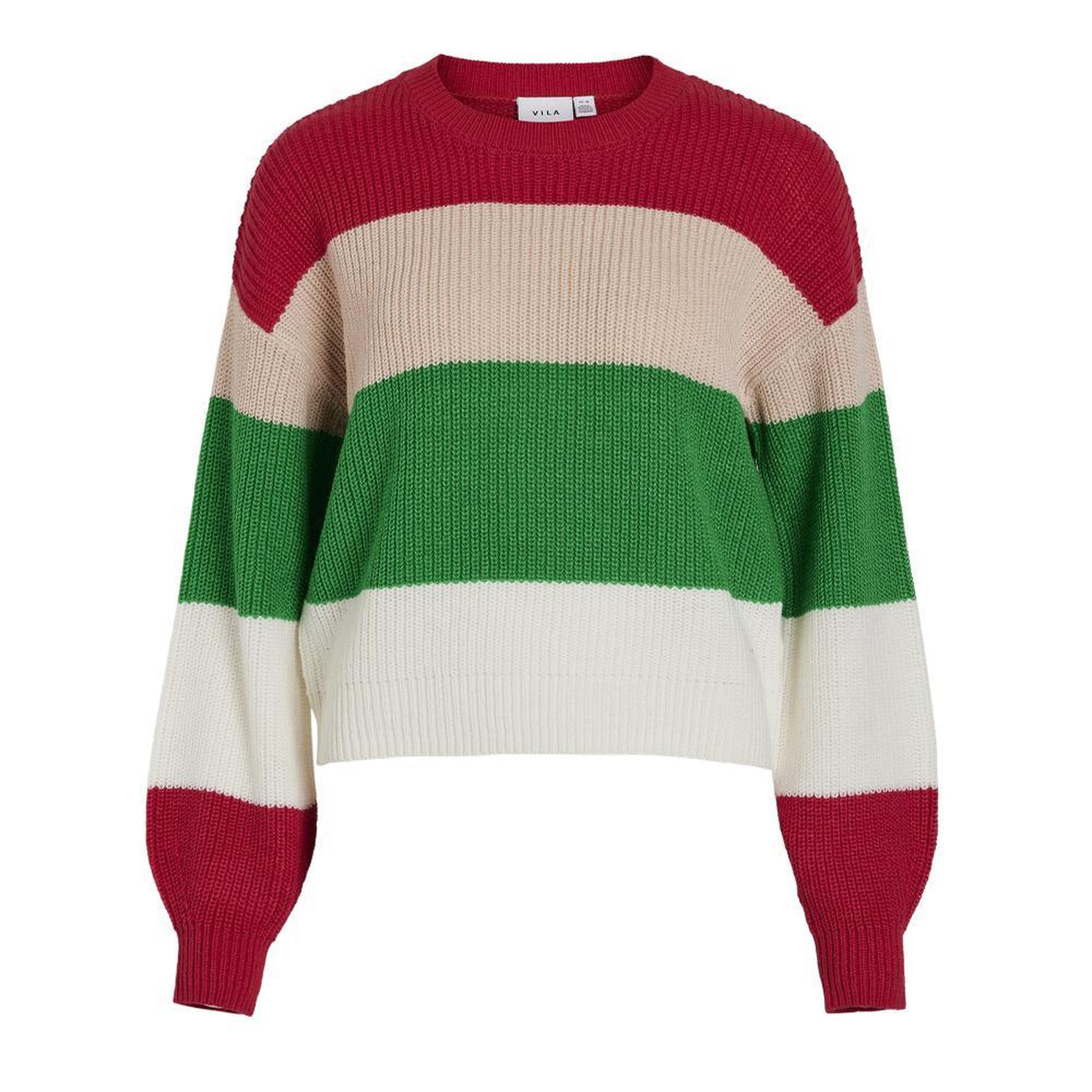 Vila Pull Rose/Vert Femme Vila Love. Coloris disponibles : Vert