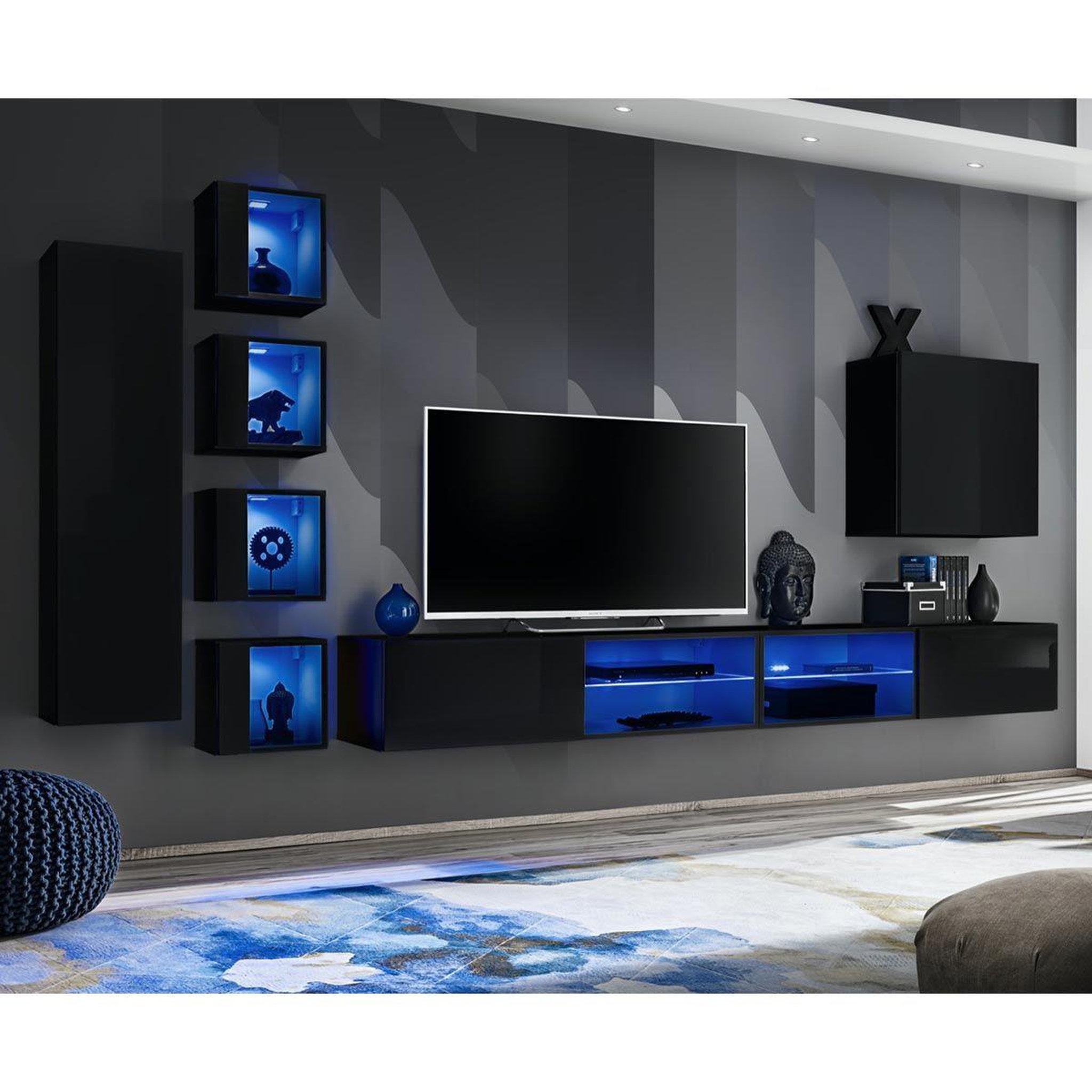 Paris Prix Ensemble meuble tv  switch xxvi  320cm noir