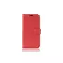 amahousse Housse rouge Xiaomi Mi Mix 2s folio grainé fermeture par languette aimantée