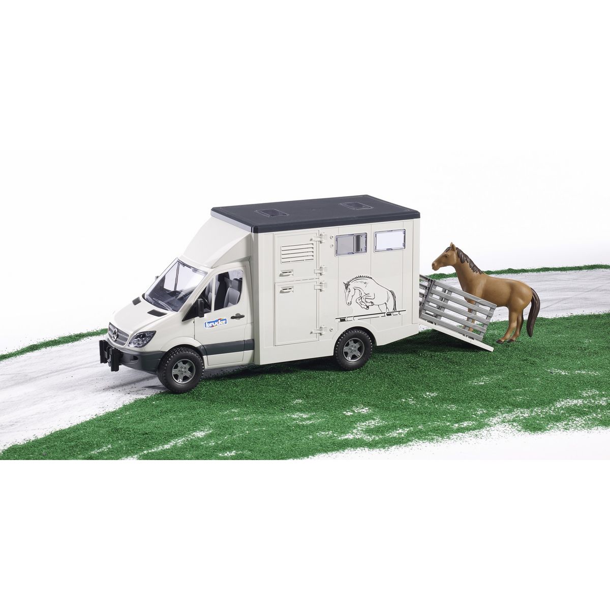 BRUDER Camion de Transport Animal Mercedes-Benz avec un Cheval