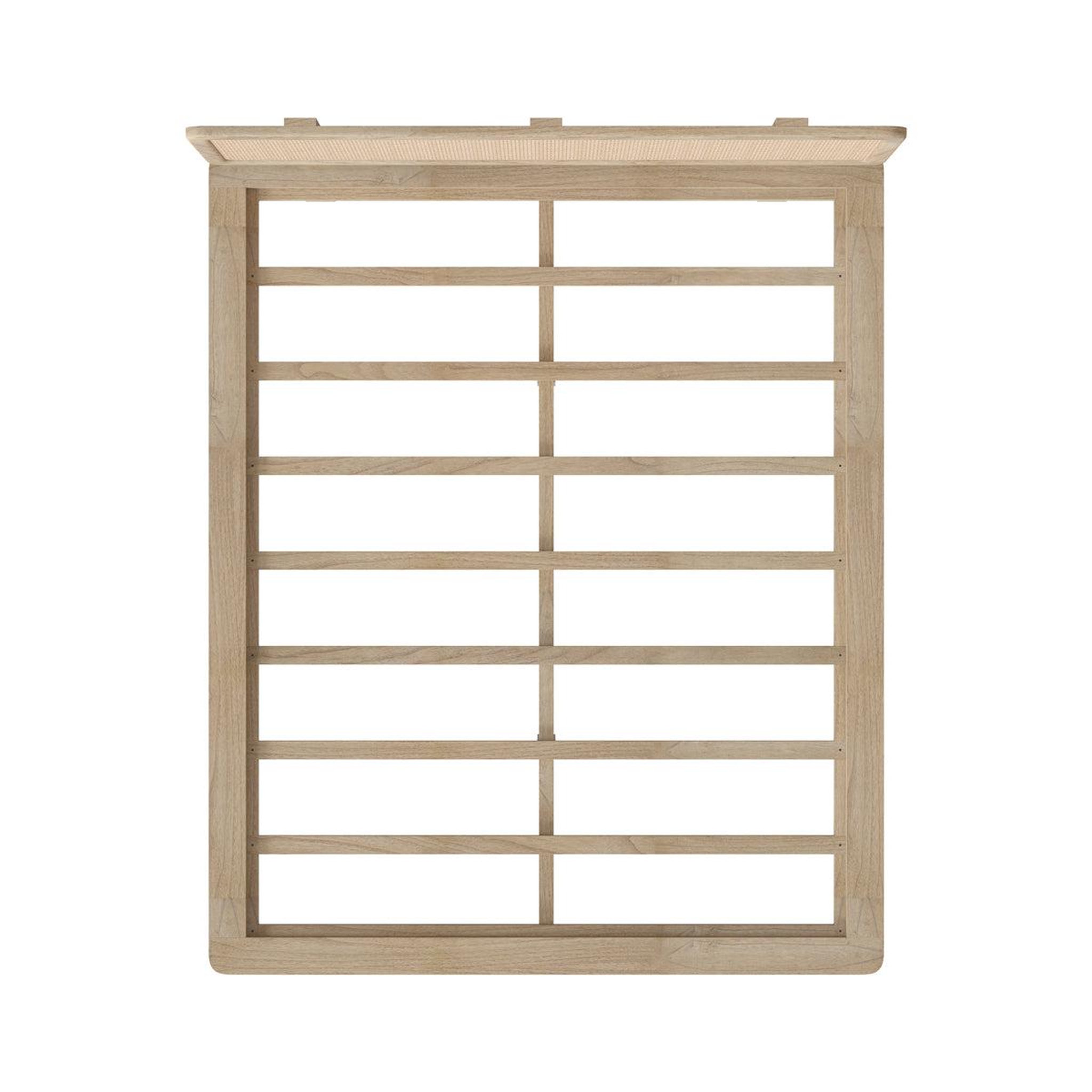 Voir la diapositive 5 : Rendez vous déco Lit double 140x190 cm en bois et cannage - Adik