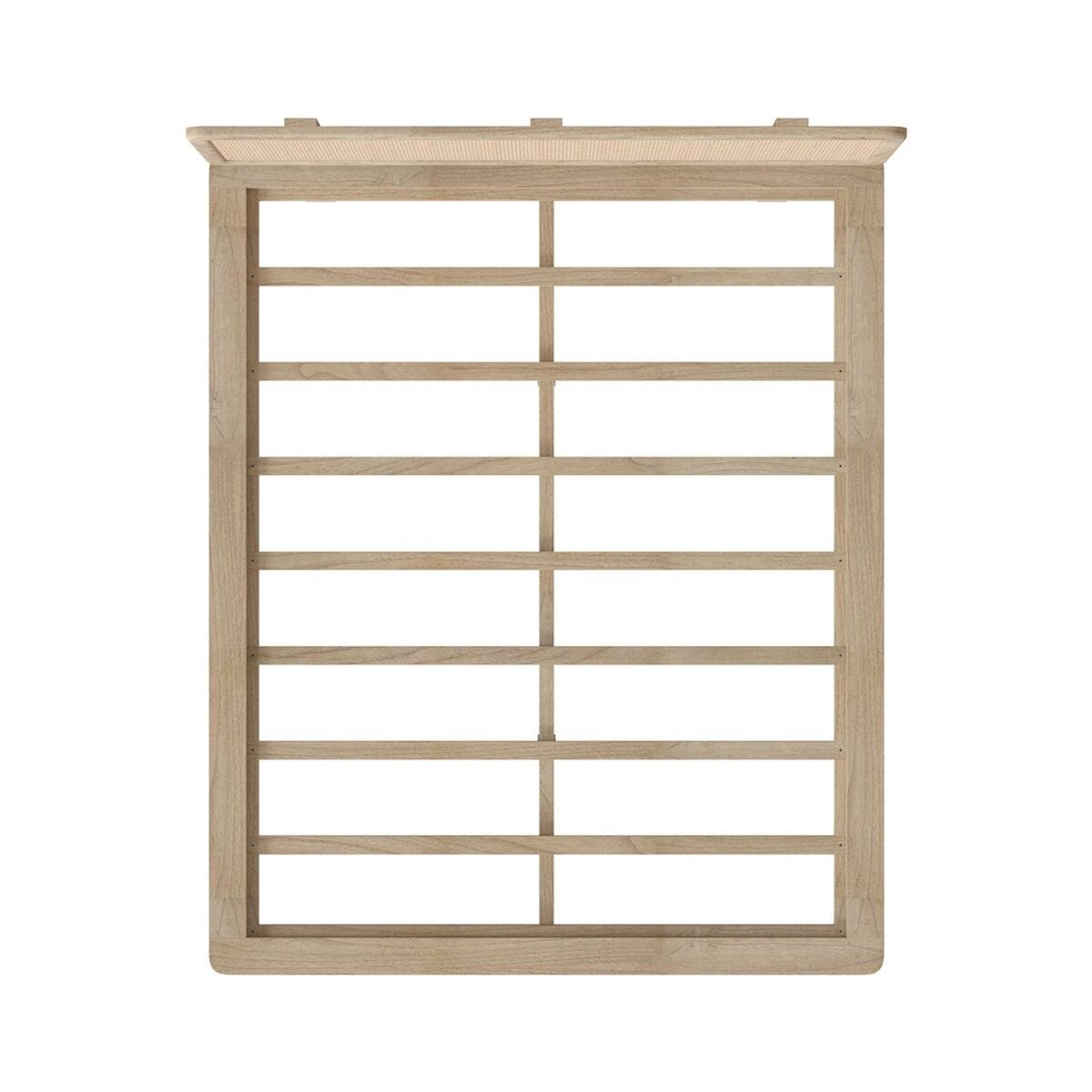 Rendez vous déco Lit double 140x190 cm en bois et cannage - Adik