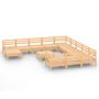 Voir la diapositive 2 : VIDAXL Salon de jardin 13 pcs Bois de pin massif