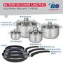Voir la diapositive 2 : ELO Ensemble de 3 Poêles de cuisson 24, 28 et 32 cm et 4 faitouts 12, 16, 20 et 24 cm Elo Prima Brillant