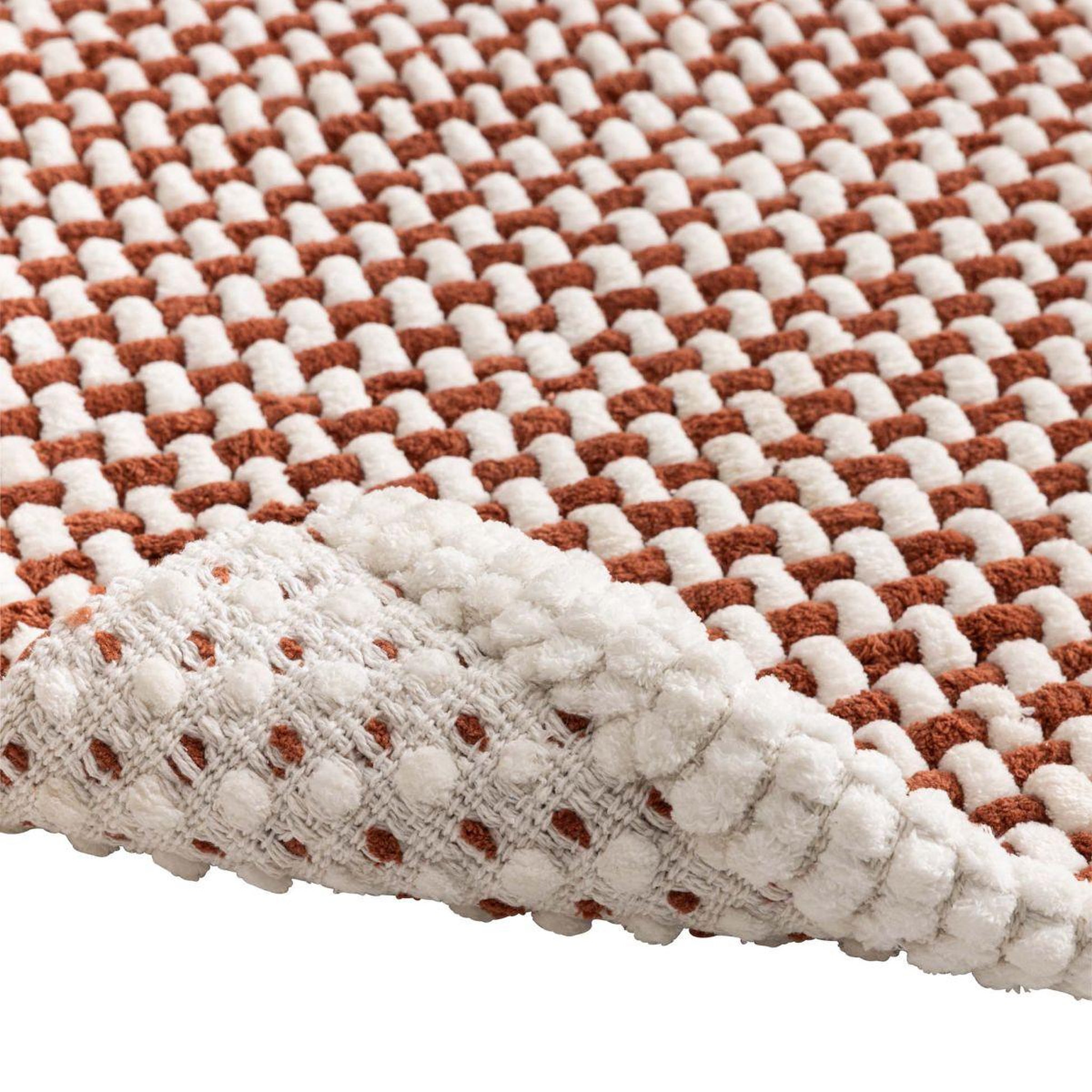 Voir la diapositive 4 : Douceur d'Intérieur Tapis de bain en chenille  rafael  50x80cm terracotta