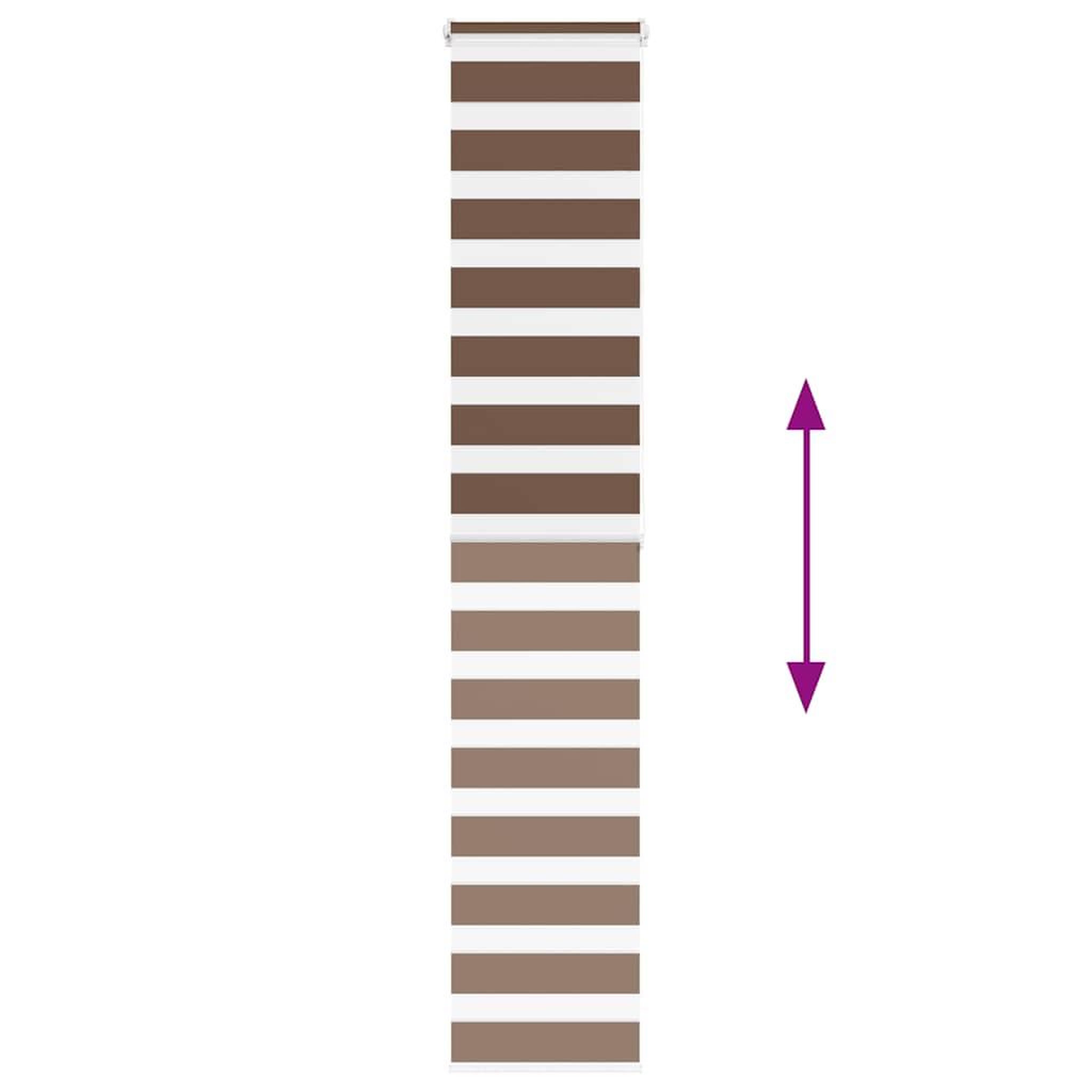 Voir la diapositive 5 : VIDAXL Store zebre marron 40x200 cm largeur du tissu 35,9 cm polyester