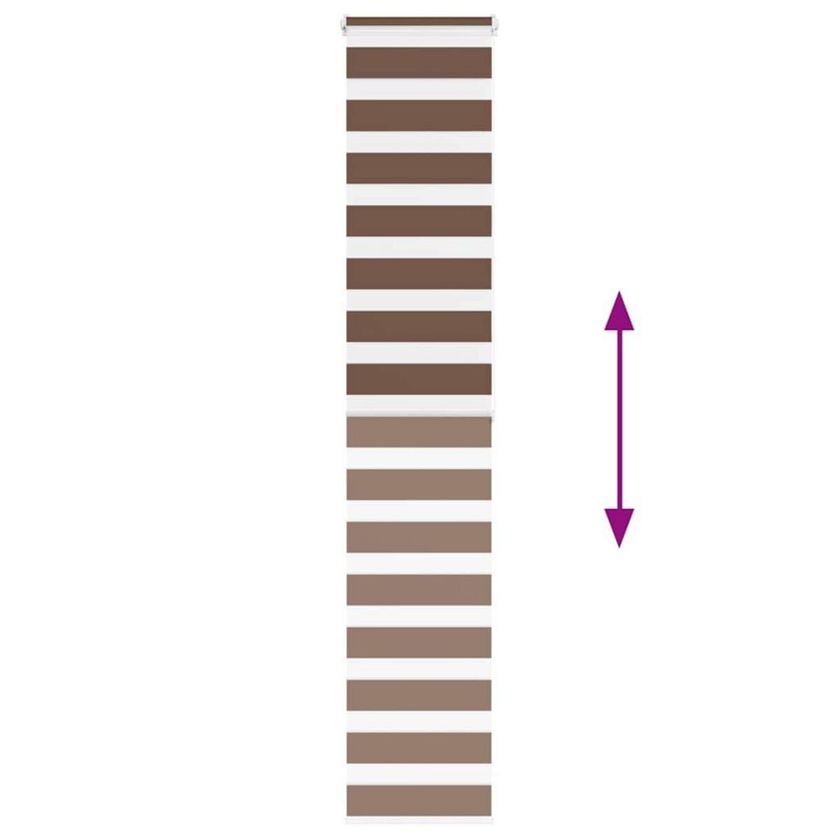 VIDAXL Store zebre marron 40x200 cm largeur du tissu 35,9 cm polyester