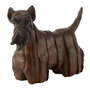 Voir la diapositive 1 : Paris Prix Statuette Chien Terrier  Ecossais  29cm Marron