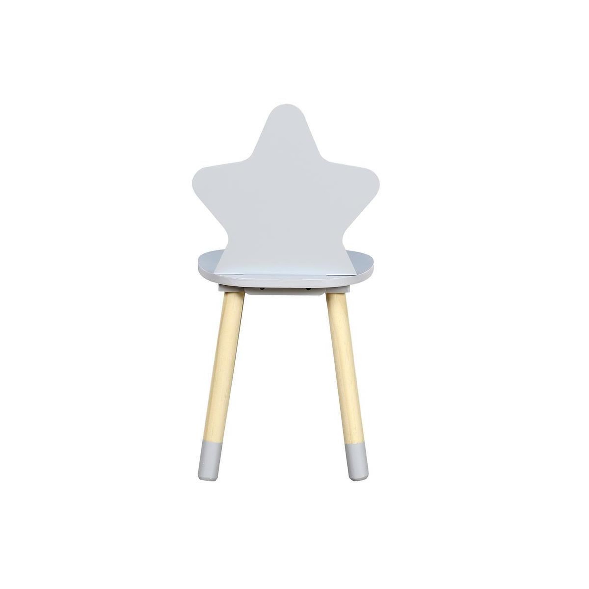 Voir la diapositive 2 : HOME DECO KIDS Chaise Enfant en Bois  Étoile  54cm Gris
