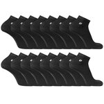 PIERRE CARDIN Lot de 8 Paires de Quarter unies modèle PC 400. Coloris disponibles : Noir