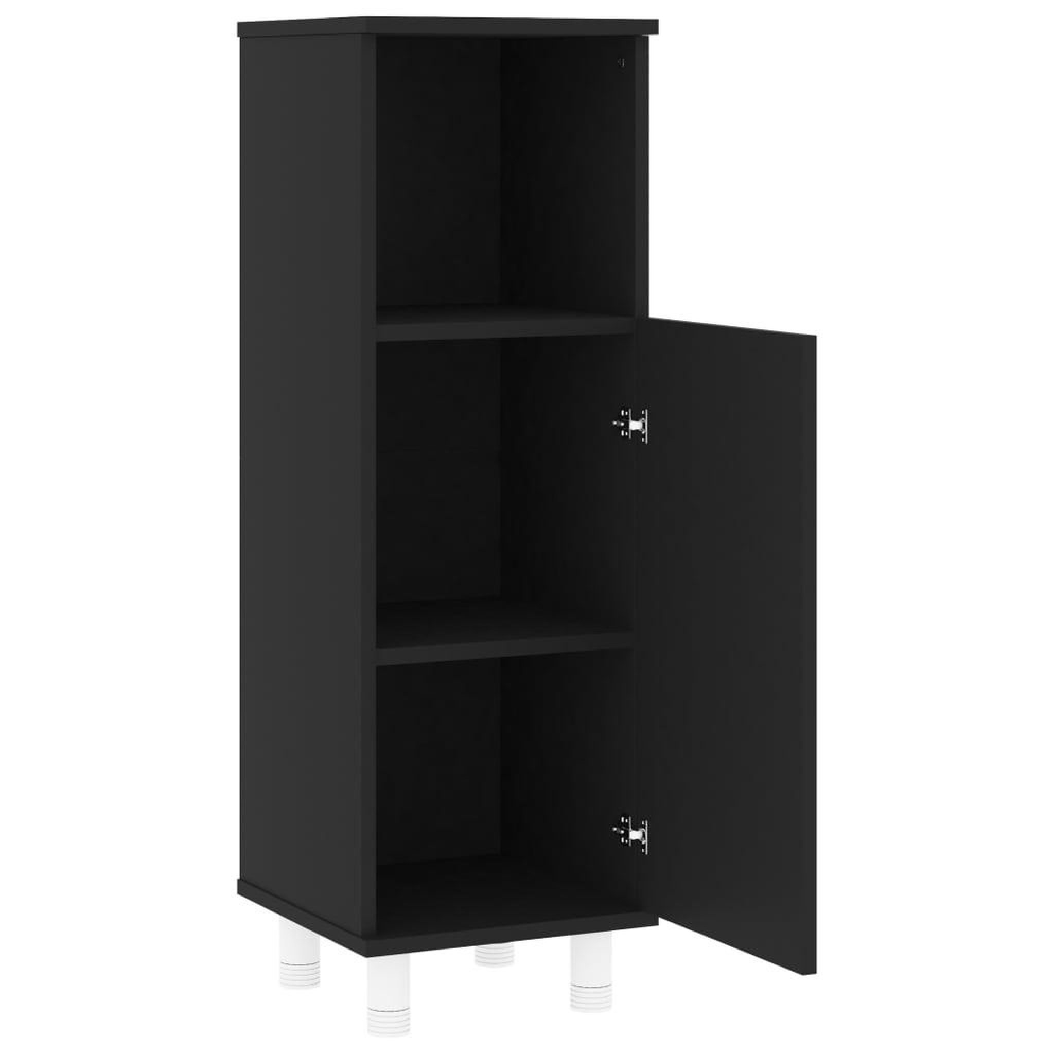 Voir la diapositive 4 : VIDAXL Armoire de salle de bain Noir 30x30x95 cm Agglomere