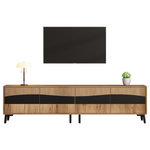 MERAX Meuble tv naturel 180 cm panneau de particules