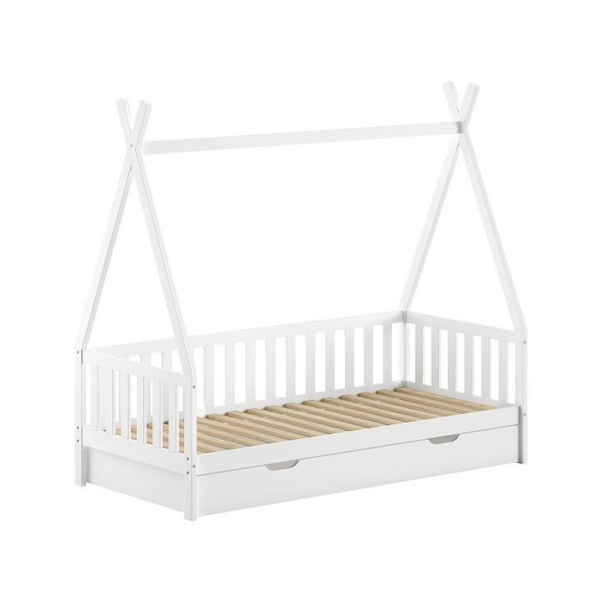 Vipack Lit tipi avec tiroir blanc – bois – vipack