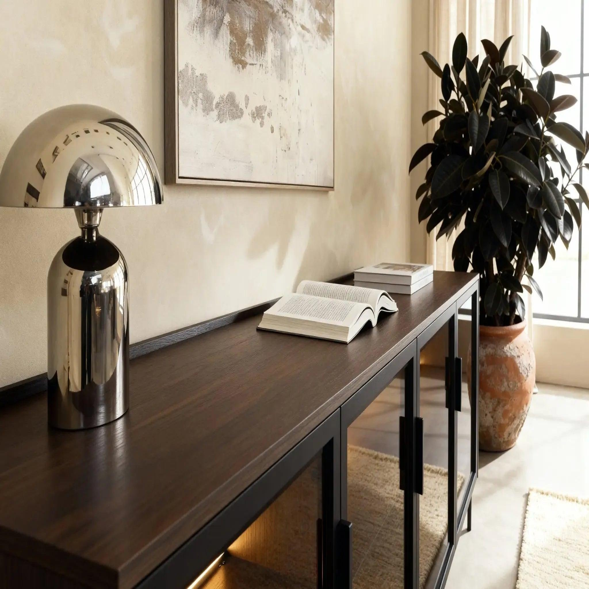 Voir la diapositive 4 : CASANOVA PARIS Paloma - buffet 4 portes 181cmeffet chêne dunin