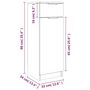 Voir la diapositive 6 : VIDAXL Armoire de salle de bain blanc brillant 32x34x90 cm