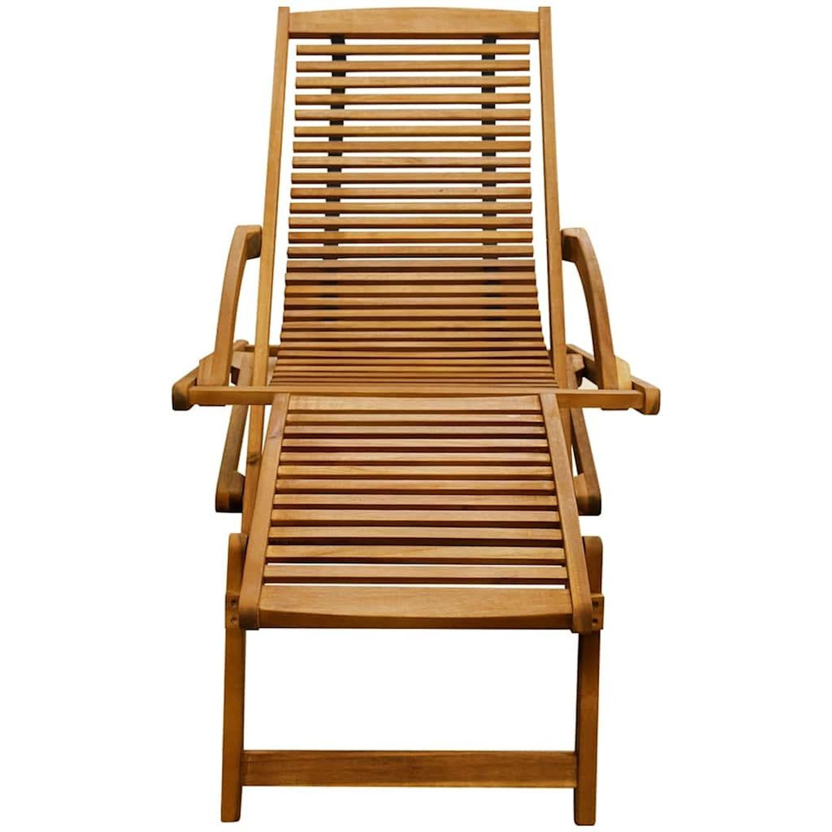 VIDAXL Chaise de terrasse avec repose-pied Bois d'acacia solide