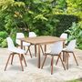 Voir la diapositive 5 : MARKET24 Lot de 2 chaises de jardin en PP - Blanc - 50 x 55 x 85,5 cm