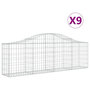 Voir la diapositive 2 : VIDAXL Paniers a gabions arques 9 pcs 200x30x60/80 cm Fer galvanise
