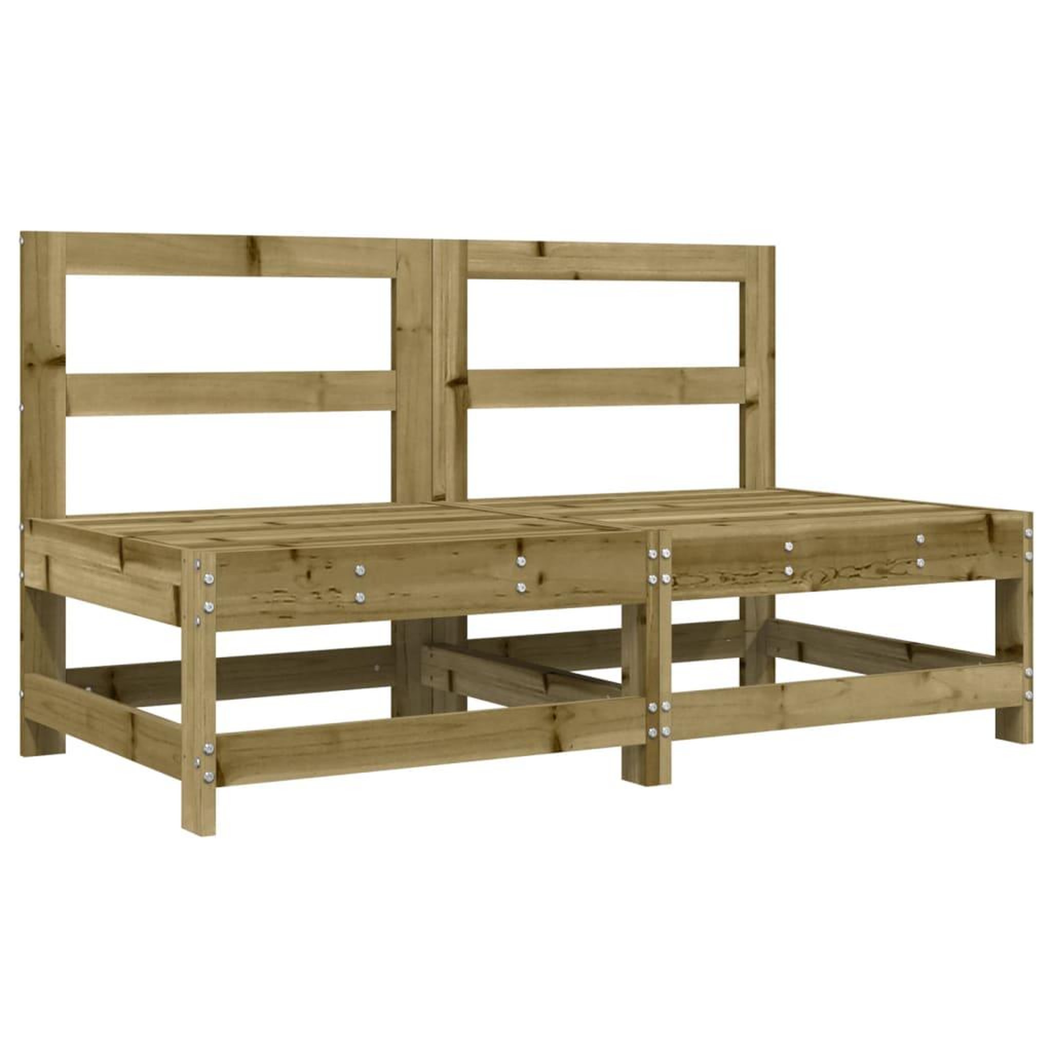 Voir la diapositive 3 : VIDAXL Salon de jardin 6 pcs bois de pin impregne