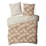 Voir la diapositive 5 : FUTURE HOME Parure de lit 2 personnes en coton 57 fils imprimé camel