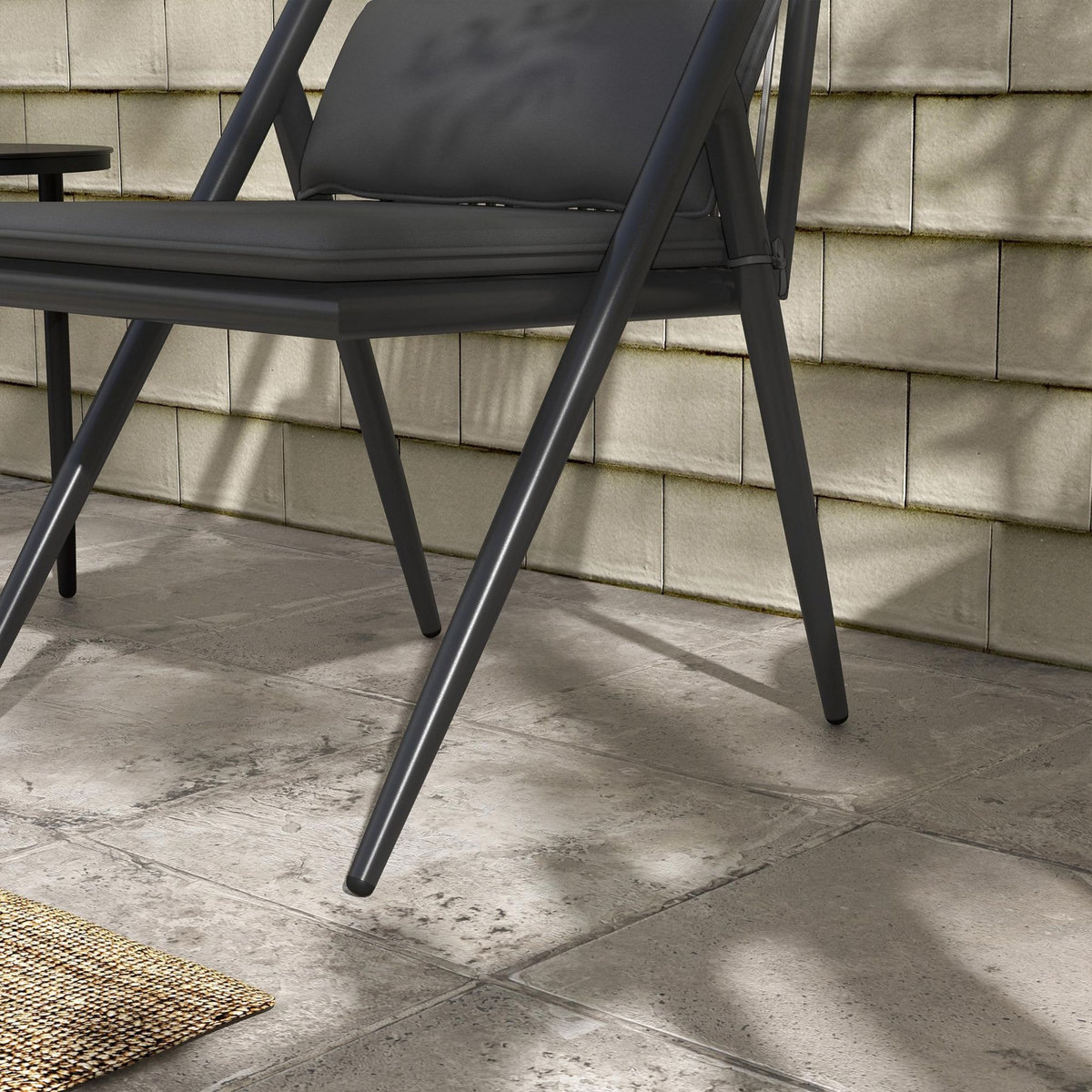 OUTSUNNY Ensemble bistro de jardin design Acapulco 2 places 3 pièces avec coussins