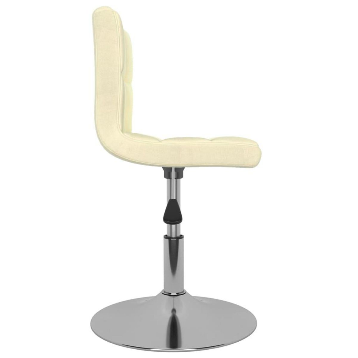 VIDAXL Chaises pivotantes a manger lot de 6 Creme Tissu
