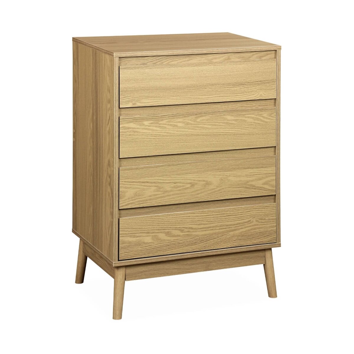 SWEEEK Commode de rangement décor bois. 4 tiroirs