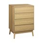 Voir la diapositive 1 : SWEEEK Commode de rangement décor bois. 4 tiroirs