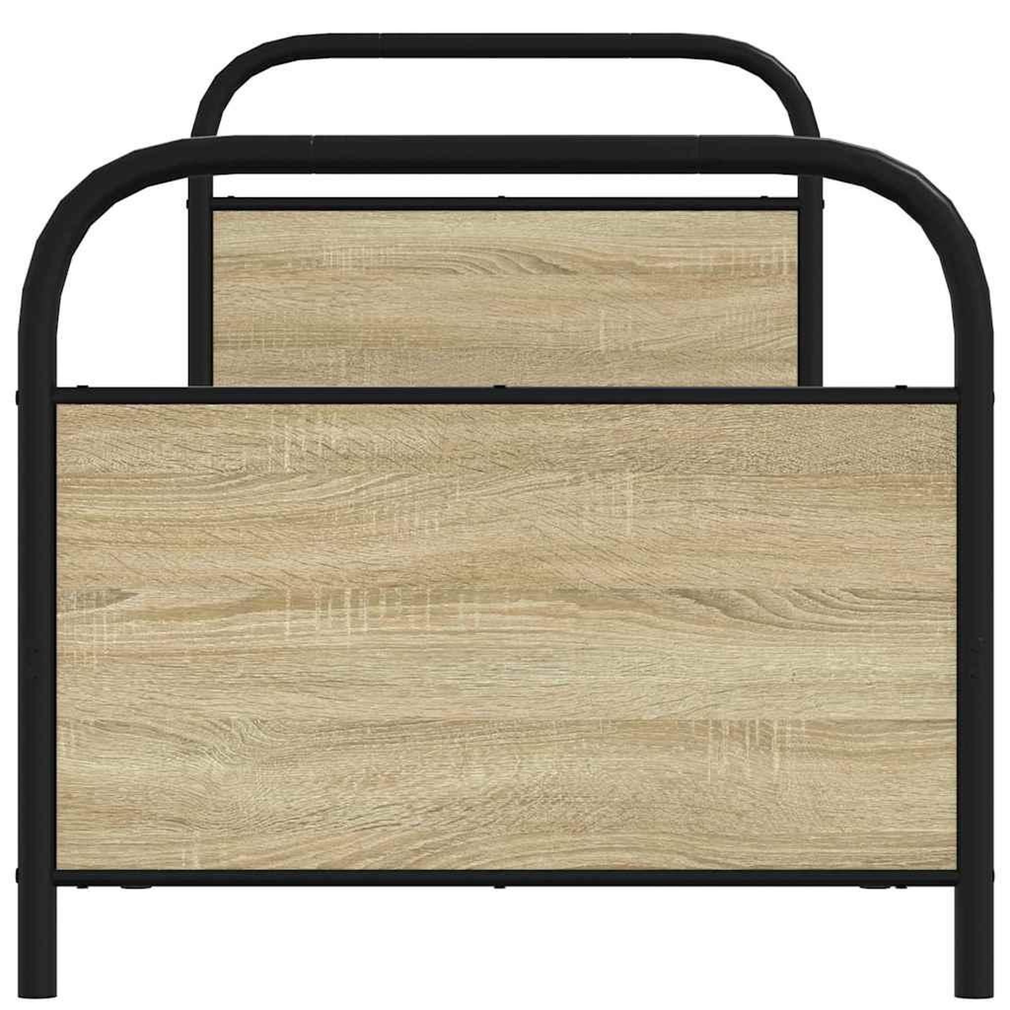 Voir la diapositive 4 : VIDAXL Cadre de lit sans matelas 75x190cm chene sonoma bois ingenierie