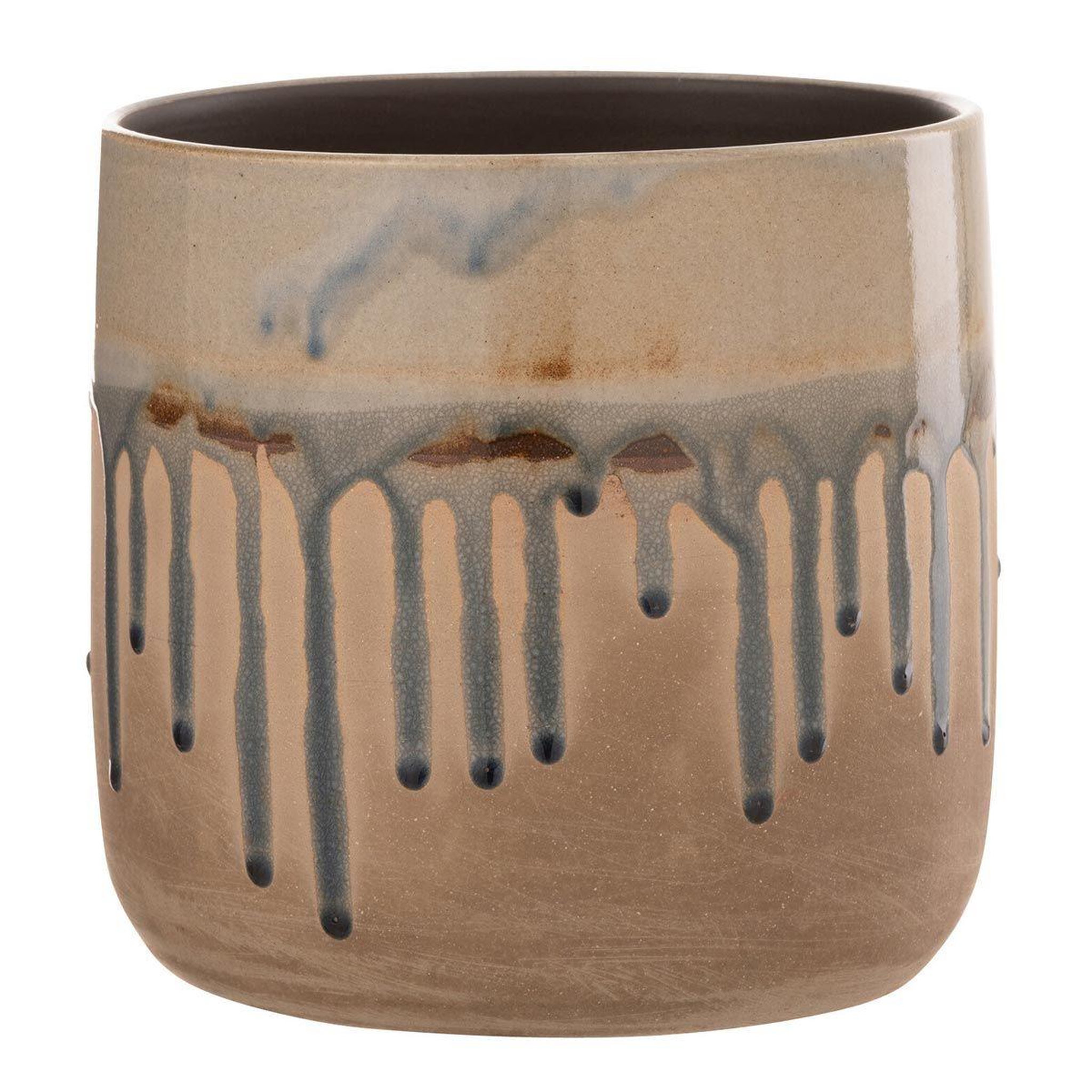 J-LINE Cache-Pot en Céramique  Droplet  18cm Beige