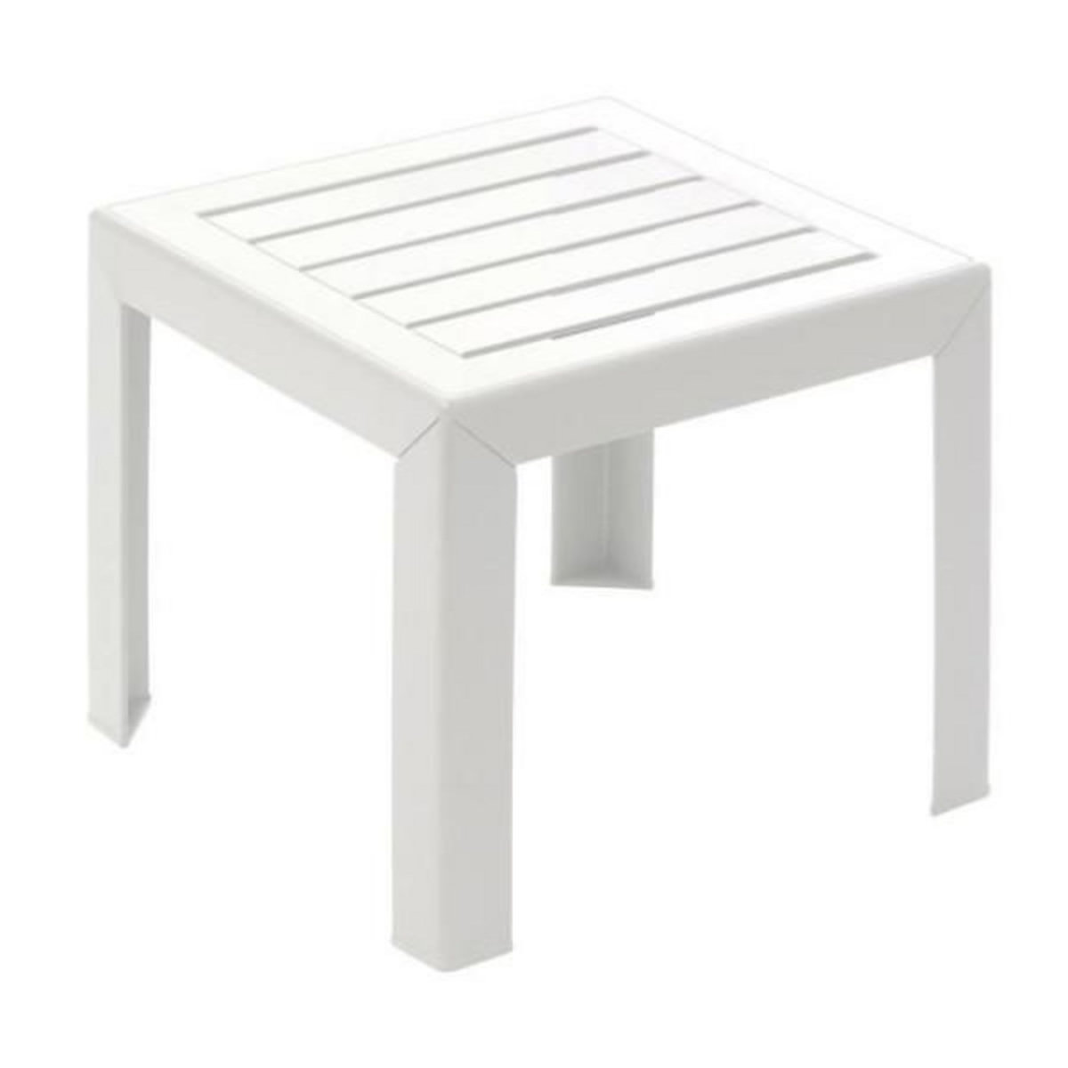 Grosfillex Table basse - GROSFILLEX - Miami - Blanc - 40x40 - Résine