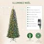 Voir la diapositive 5 : HOMCOM Sapin de Noël artificiel LED x 350 blanc chaud ou multicolore 9 modes H.210 cm 1273 branches support vert