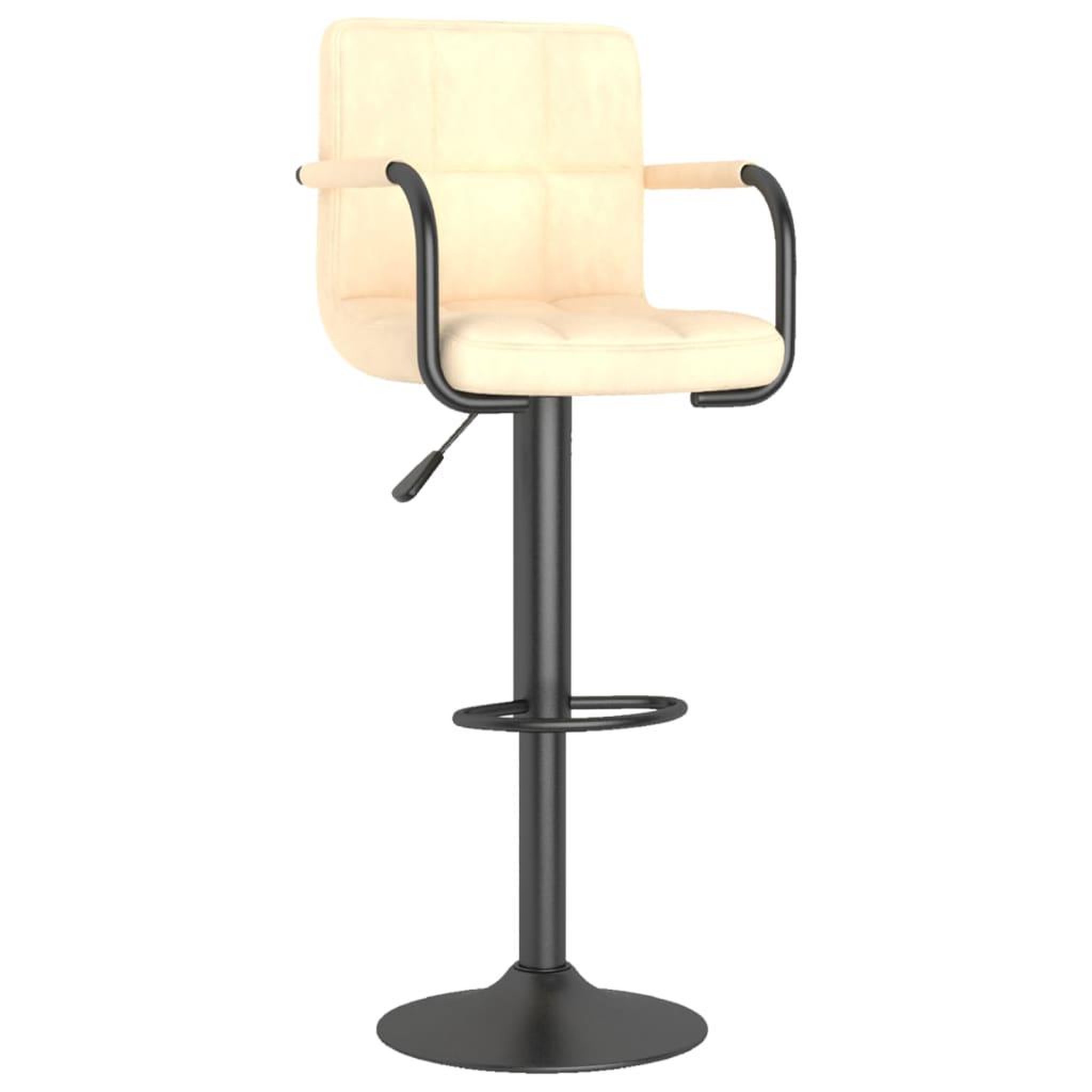 Voir la diapositive 3 : VIDAXL Tabourets de bar lot de 2 creme velours