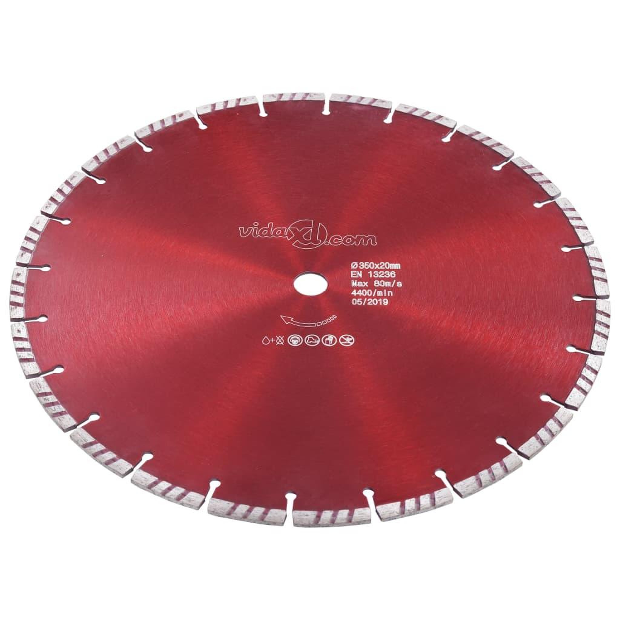 Voir la diapositive 2 : VIDAXL Disque de coupe diamante avec turbo Acier 350 mm