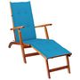 Voir la diapositive 3 : VIDAXL Coussin de chaise de terrasse bleu (75+105)x50x4 cm