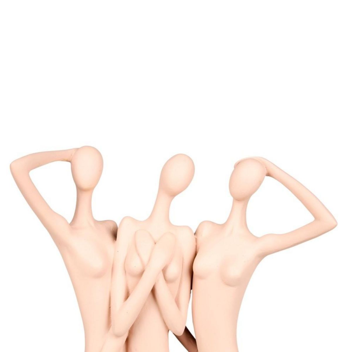 OSTARIA Déco à poser 3 femmes en résine rose