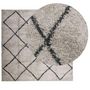 Voir la diapositive 3 : VIDAXL Tapis shaggy a poils longs moderne beige anthracite 160x160 cm