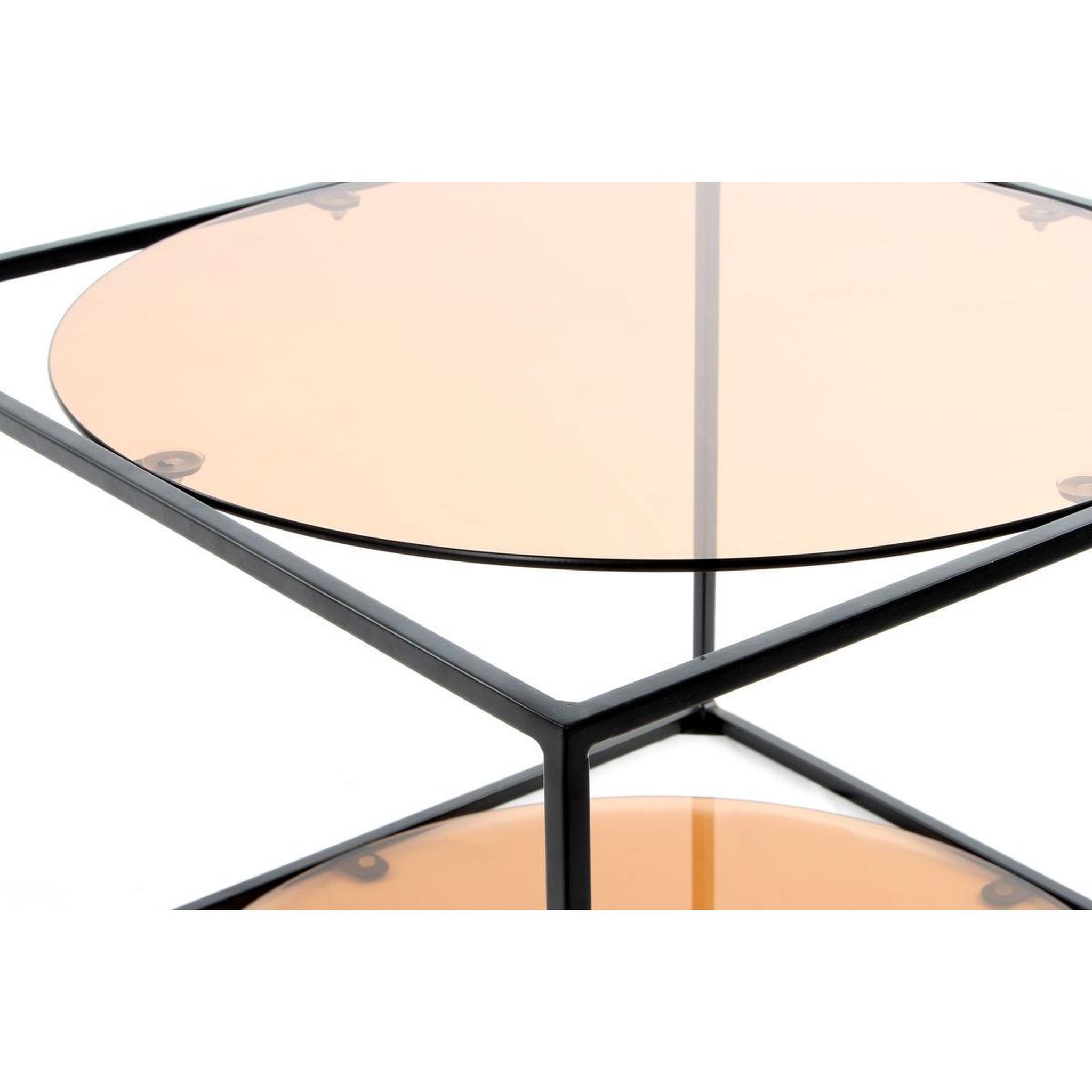 Voir la diapositive 2 : Paris Prix Table d'appoint design  cody  50cm terracotta & noir
