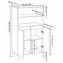 Voir la diapositive 6 : VIDAXL Buffet haut Noir 60x36x110 cm Bois d'ingenierie