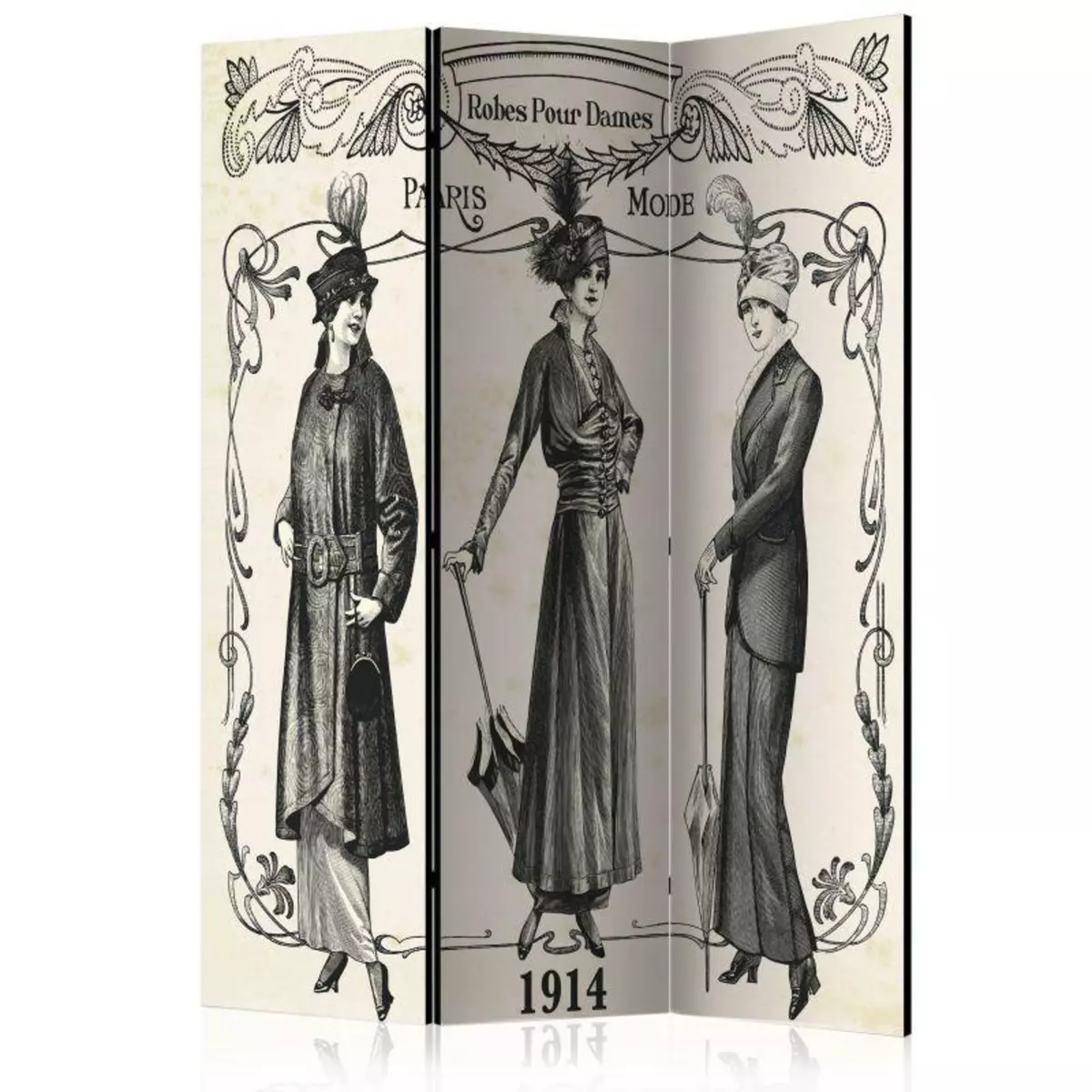 Paris Prix Paravent 3 Volets  Dress 1914  135x172cm