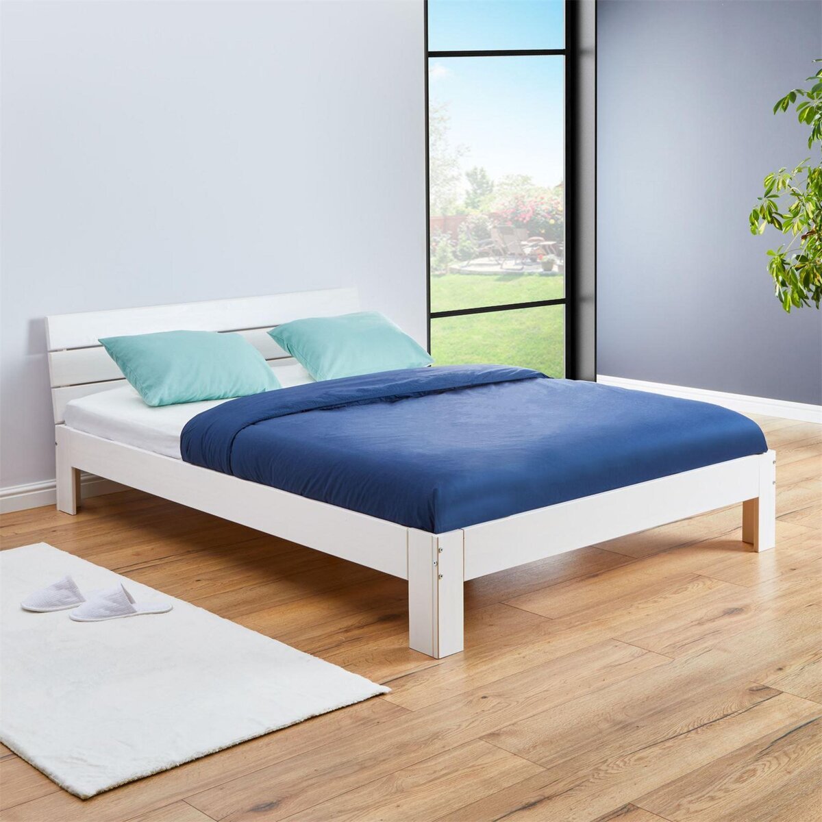 IDIMEX Lit double THOMAS, en pin massif, 140 x 190 cm