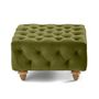 Voir la diapositive 4 : LISA DESIGN Walter - pouf chesterfield en velours - pieds bois
