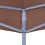 VIDAXL Toit de tente de reception 4x3 m Marron 270 g/m^2