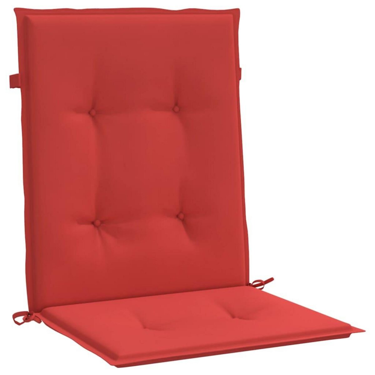 VIDAXL Coussins de chaise de jardin a dossier bas lot de 4 rouge