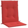 Voir la diapositive 5 : VIDAXL Coussins de chaise de jardin a dossier bas lot de 4 rouge