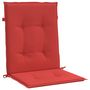 Voir la diapositive 5 : VIDAXL Coussins de chaise de jardin a dossier bas lot de 4 rouge